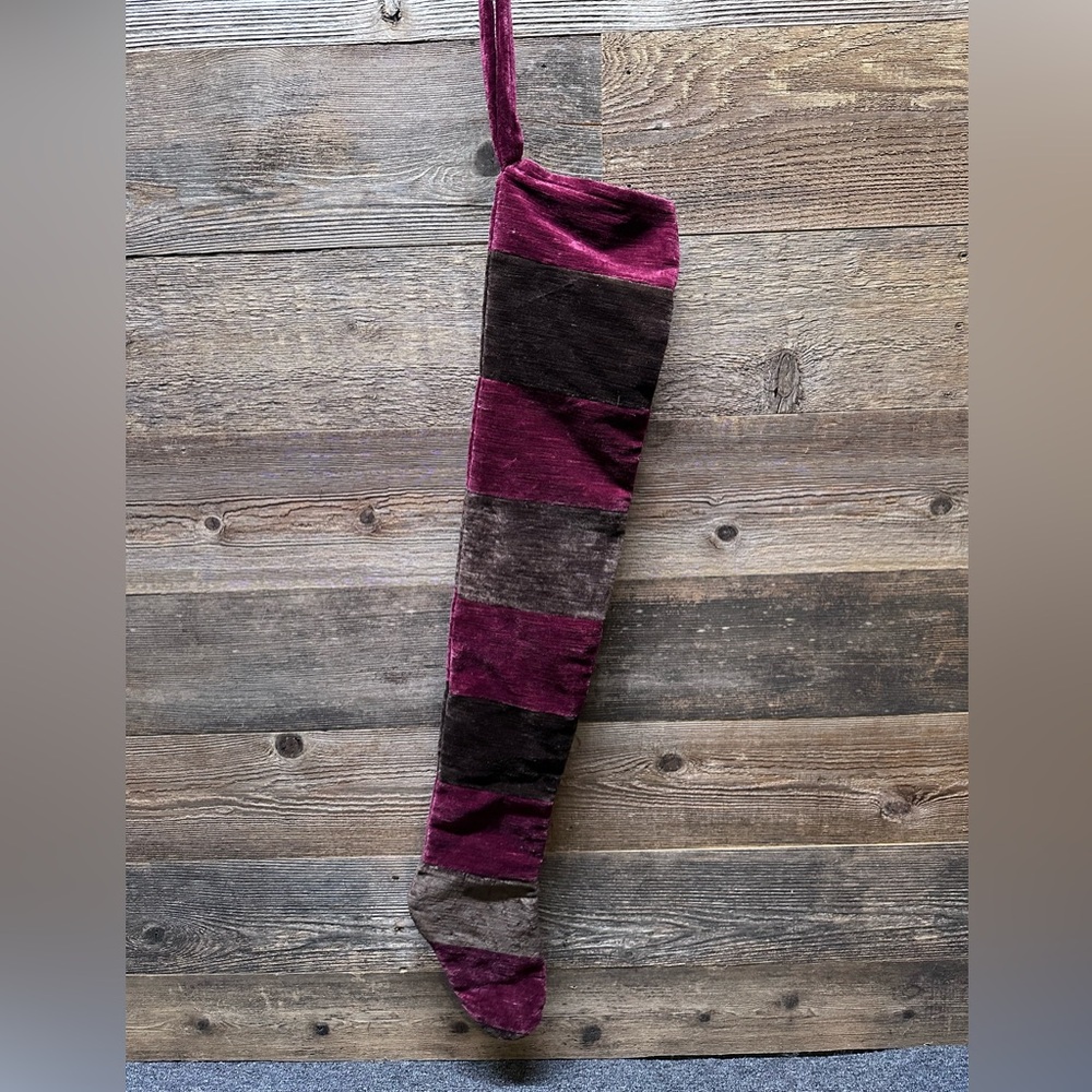 Boho Crushed Velvet Extra Long Christmas Stocking